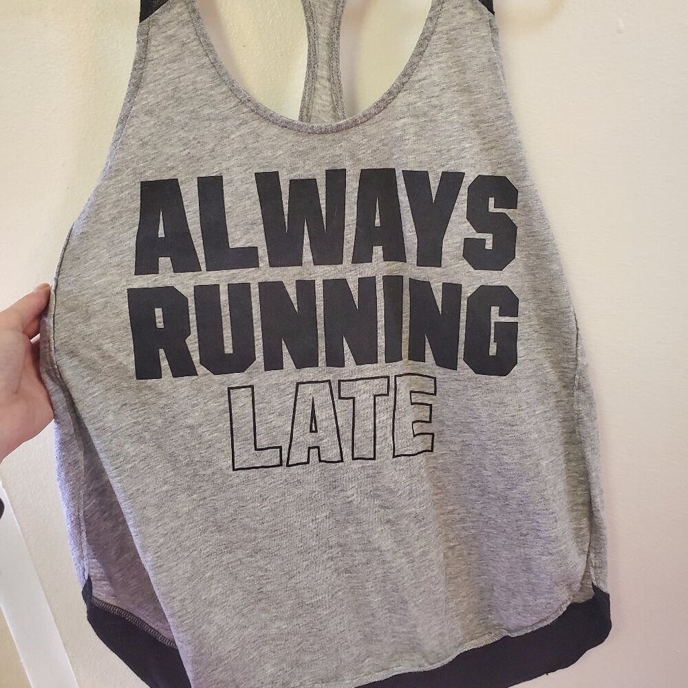Victoria's Secret Pink Tank Top "Always Running Late" - Available until 4/19